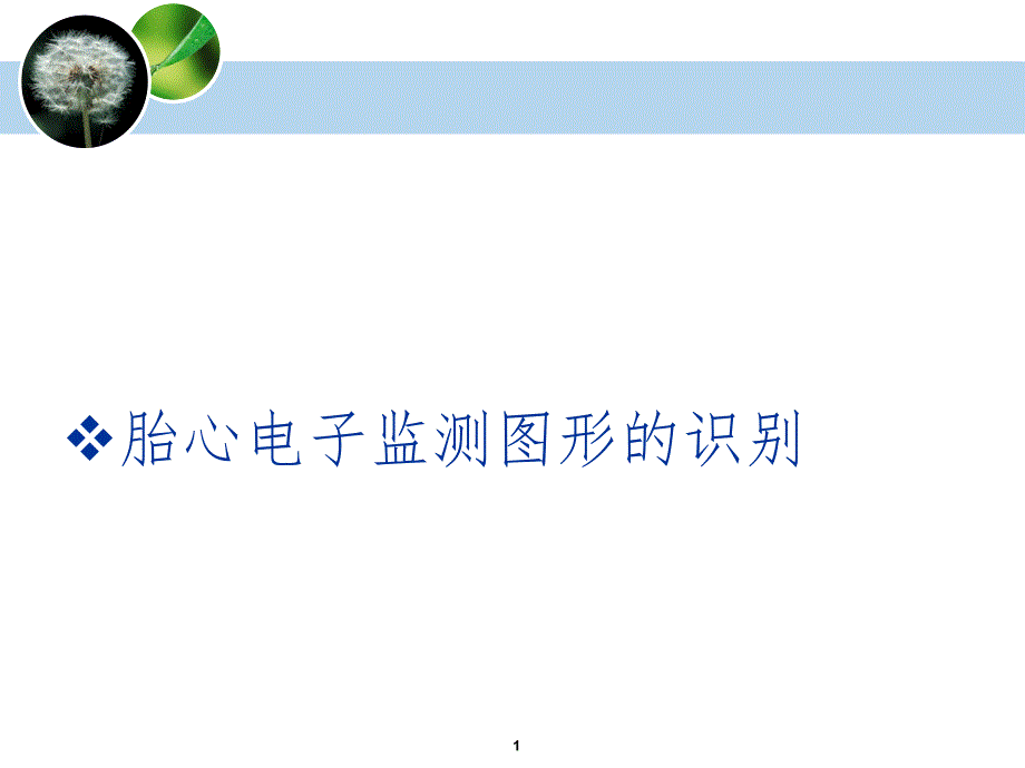 胎心监护(课堂PPT)_第1页