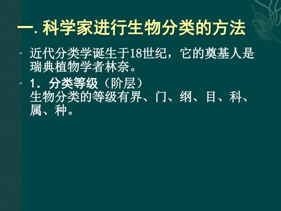 生物：北师大版八年级下 22.1 生物的分类(课件1)_第5页