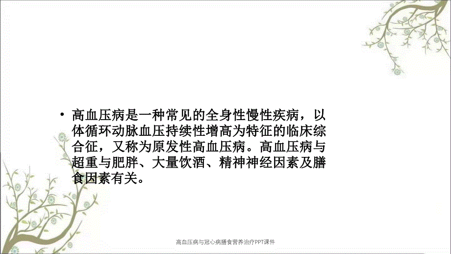 高血压病与冠心病膳食营养治疗PPT课件_第3页