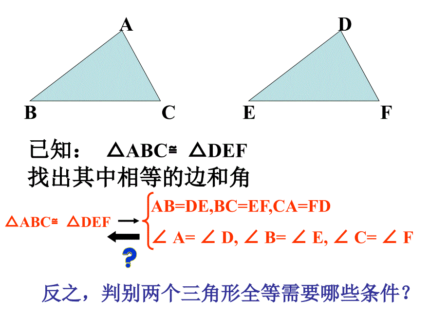 华师版八年级上册数学第十三章第二节三角形全等的判定(第二课时)_第2页