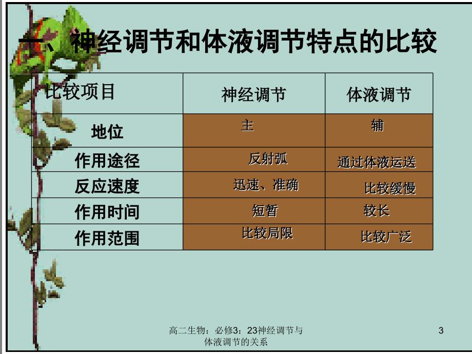 高二生物必修323神经调节与体液调节的关系课件_第3页