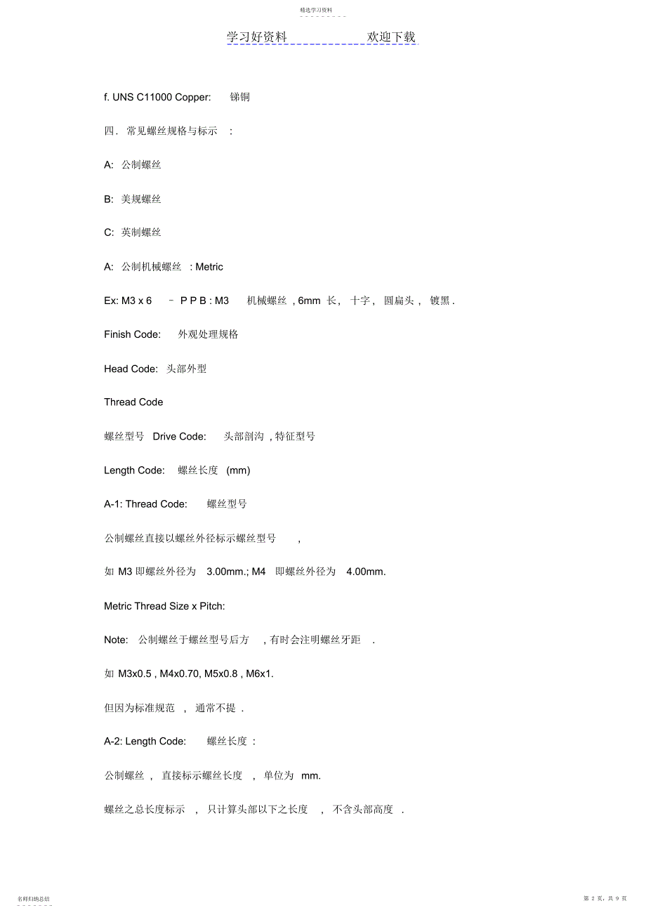 2022年螺丝规格型号知识大全_第2页