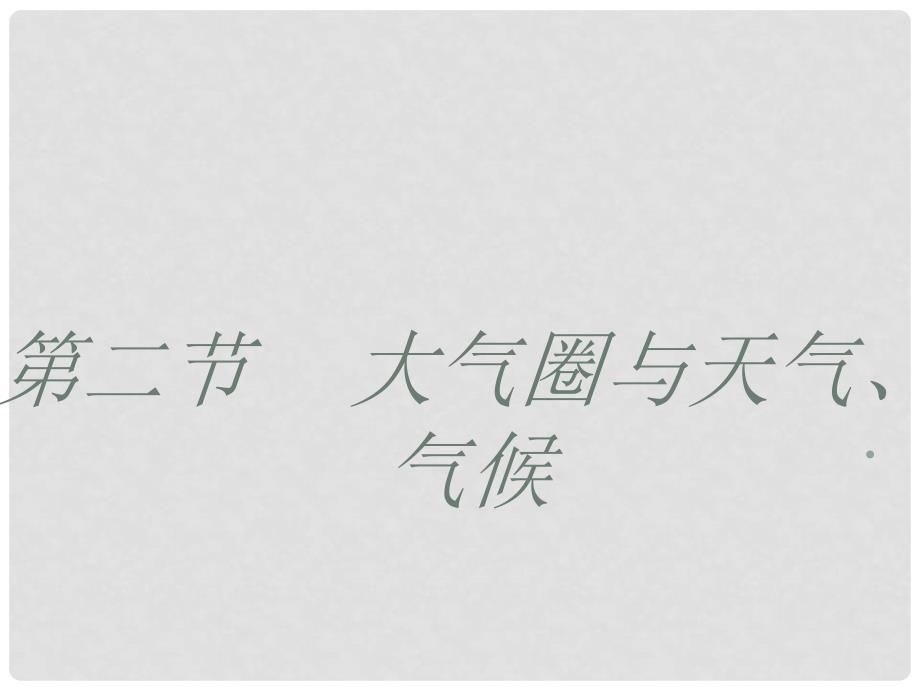 高中地理：2.2《大气圈与天气、气候》课件（1）（鲁教版必修1）_第1页