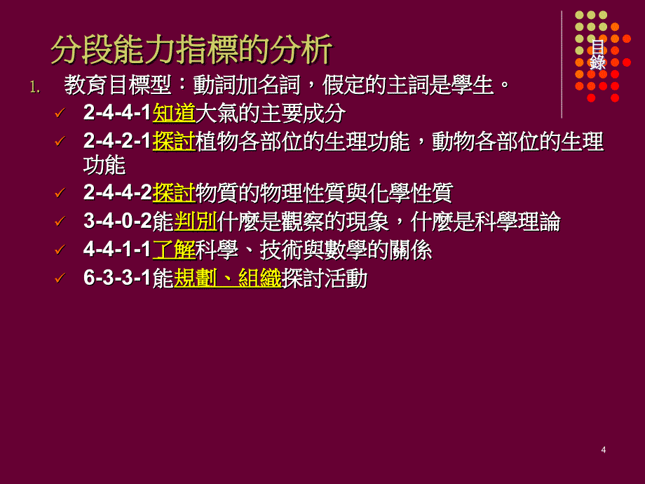 应用双向细目分析表於自然科纸笔测验之探讨_第4页