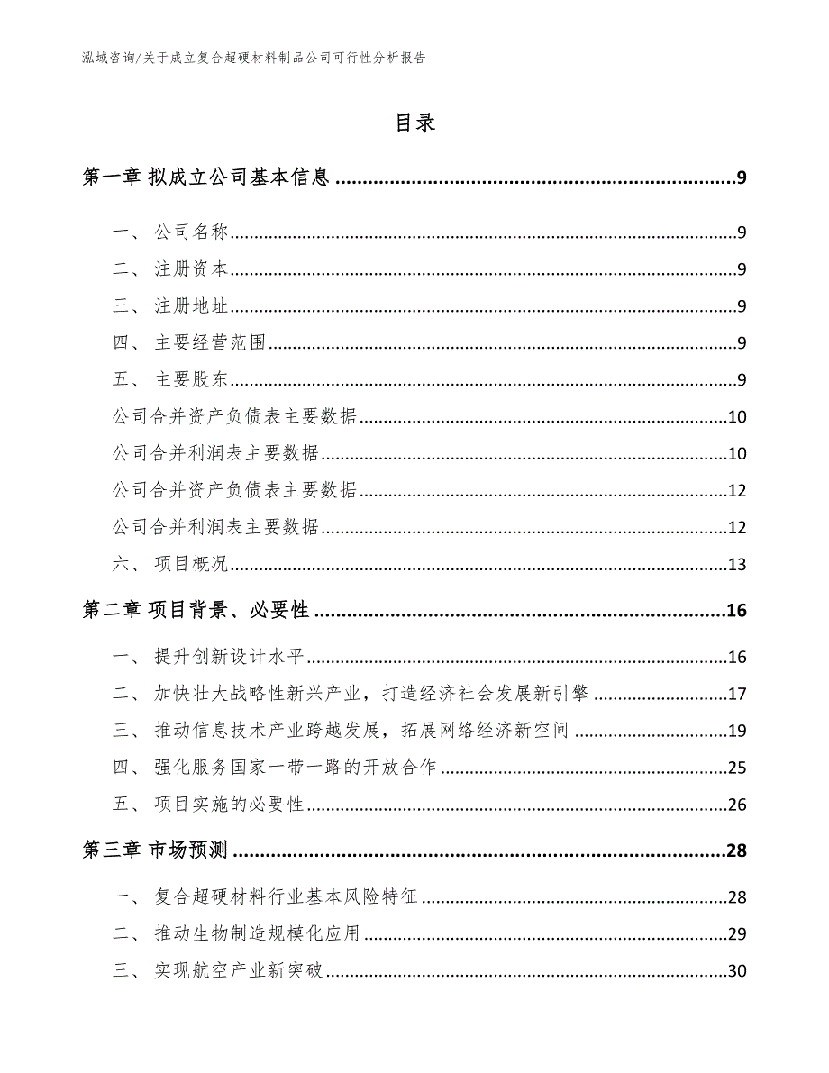 关于成立复合超硬材料制品公司可行性分析报告_第4页