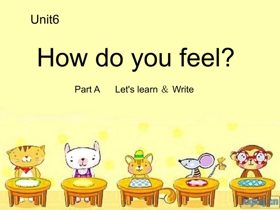 E新版小学英语六年级上册unitHowdoyoufeelALetslearn_第1页