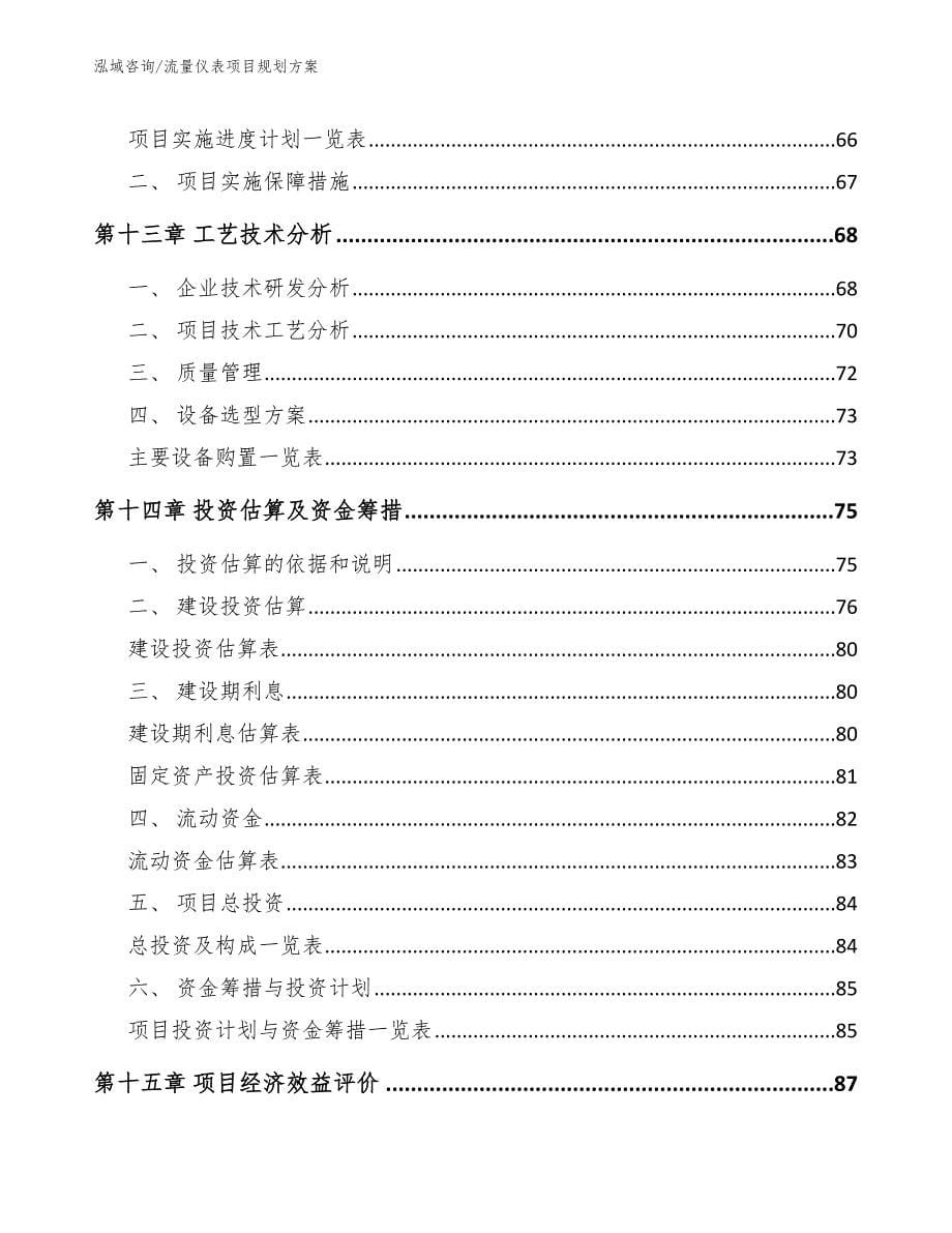 流量仪表项目规划方案【模板】_第5页