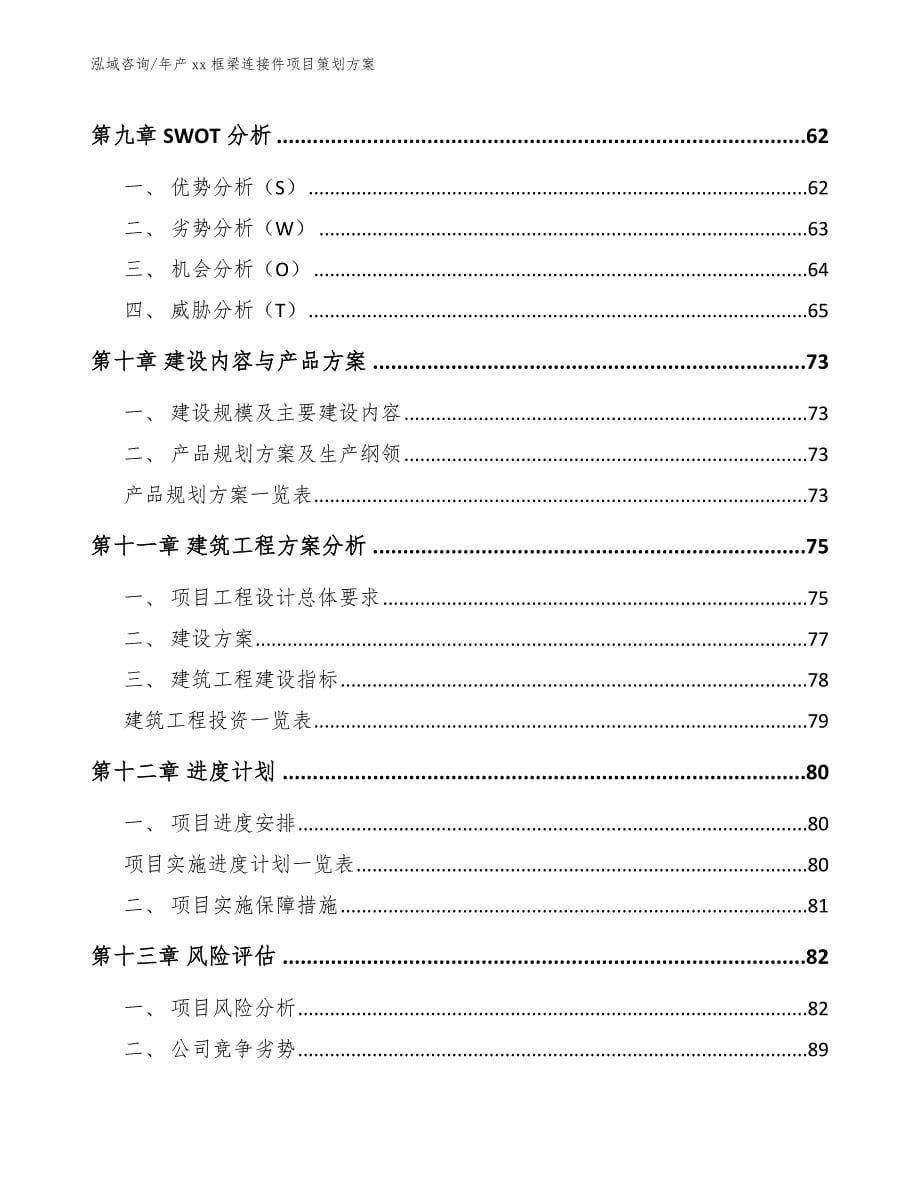 年产xx框梁连接件项目策划方案_第5页