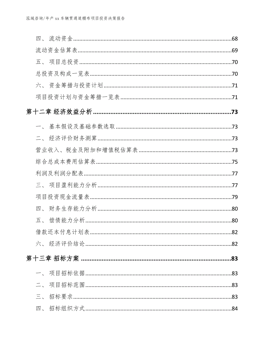 年产xx车辆贯通道棚布项目投资决策报告（范文）_第4页