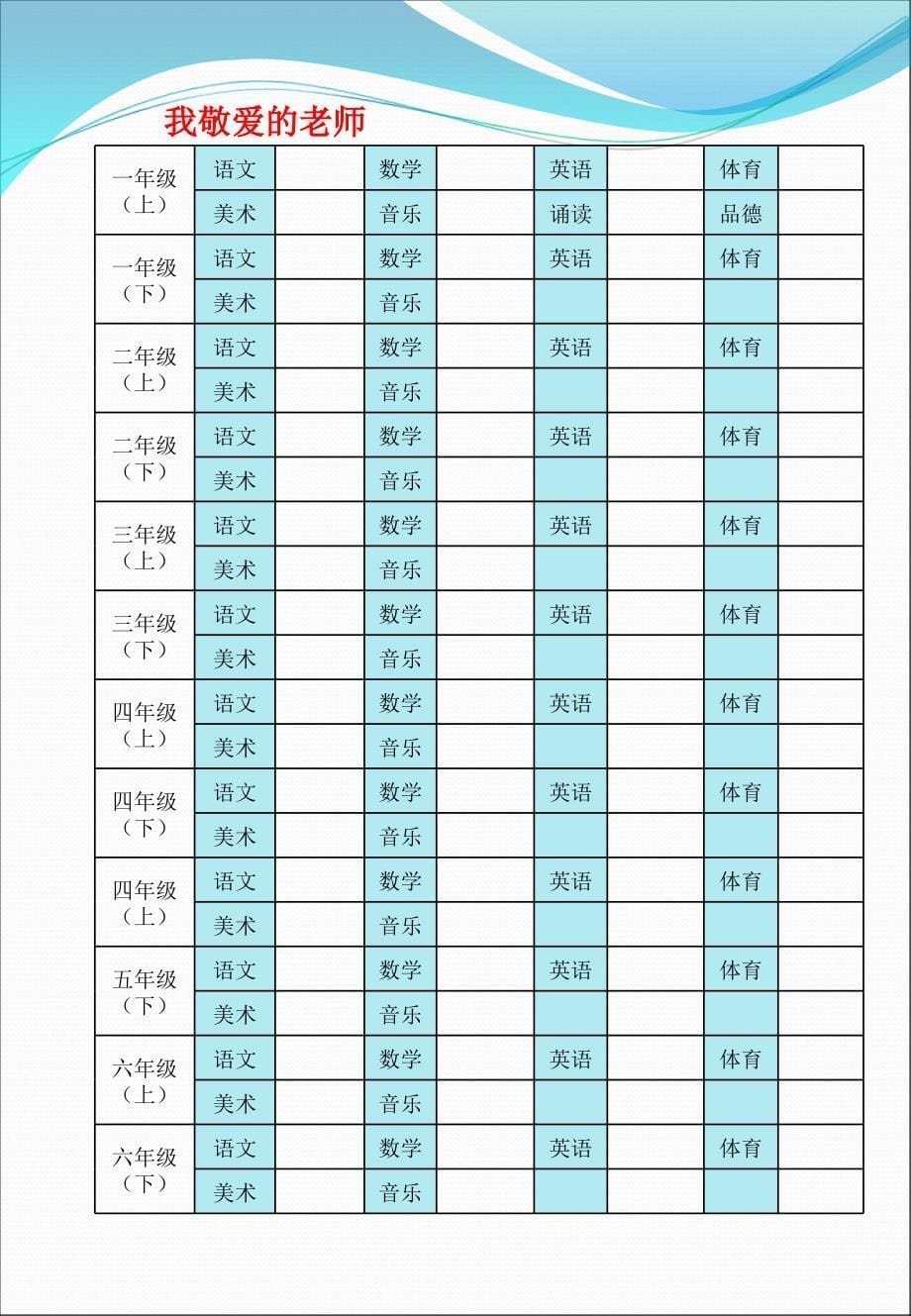 小学成长档案模板、样板_第5页