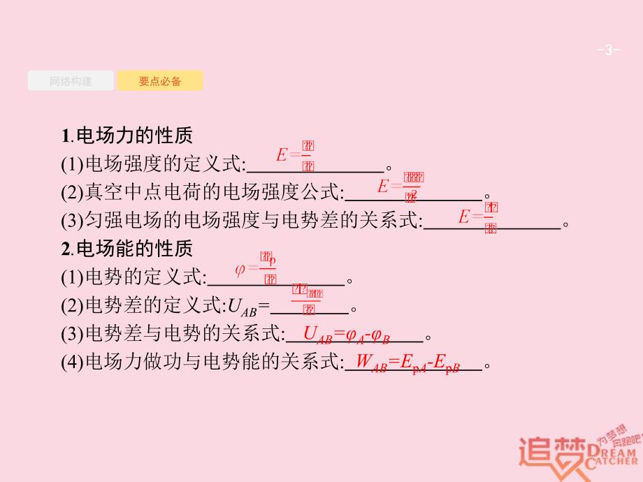 2018年高考物理二轮复习 专题整合高频突破 专题三 电场和磁场1 电场 带电粒子在电场中的运动课件_第3页