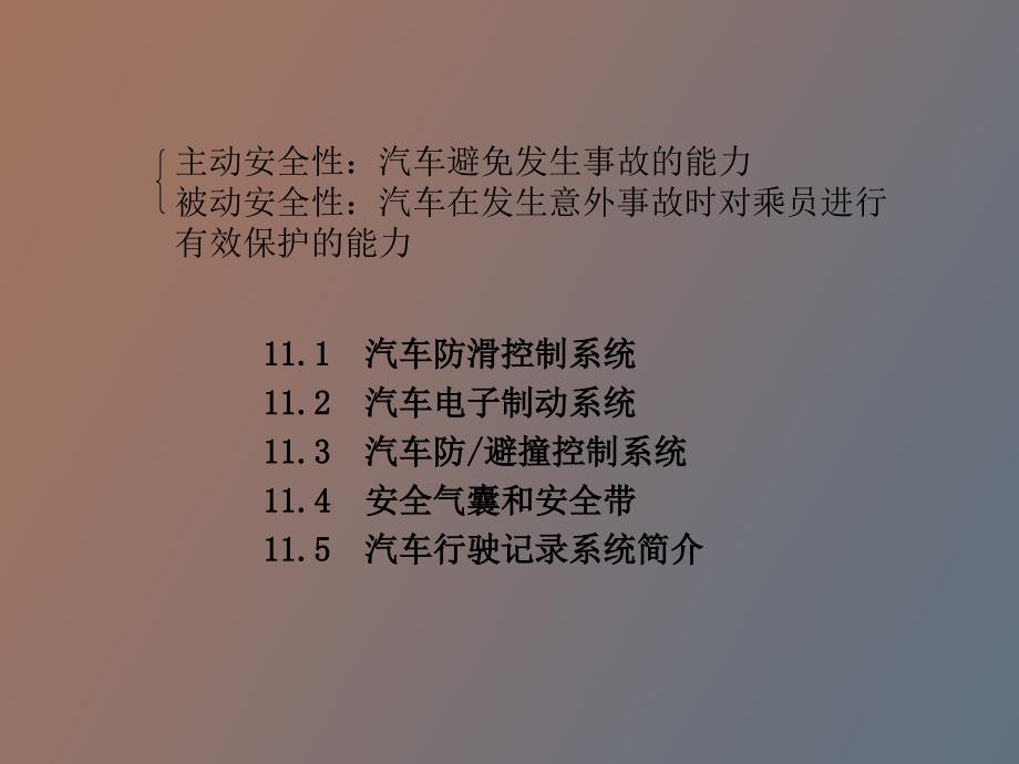 汽车行驶安全性控制系统_第1页