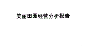 美丽田园经营分析报告