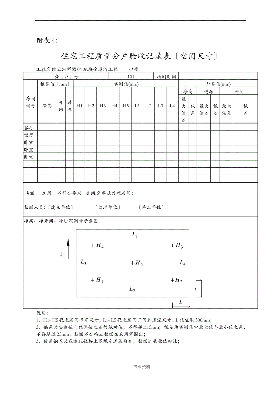 住宅工程施工质量分户验收表_第4页