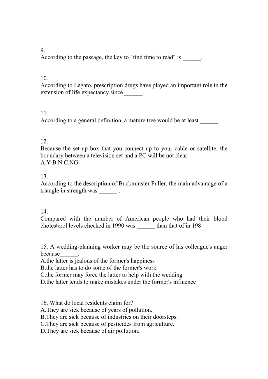 2022年山西省晋城市大学英语6级大学英语六级真题一卷(含答案)_第2页