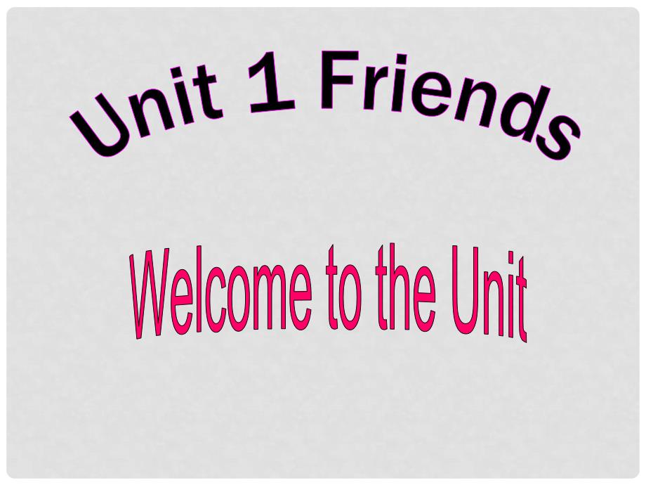 八年级英语上册 Unit 1《friends》Welcome to the unit课件 牛津译林版_第1页