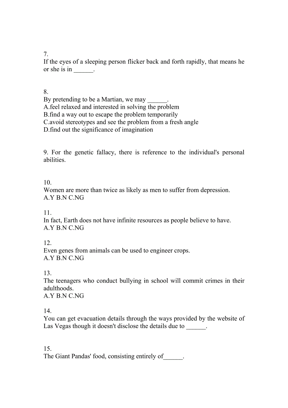 2021-2022年浙江省杭州市大学英语6级大学英语六级真题(含答案)_第3页