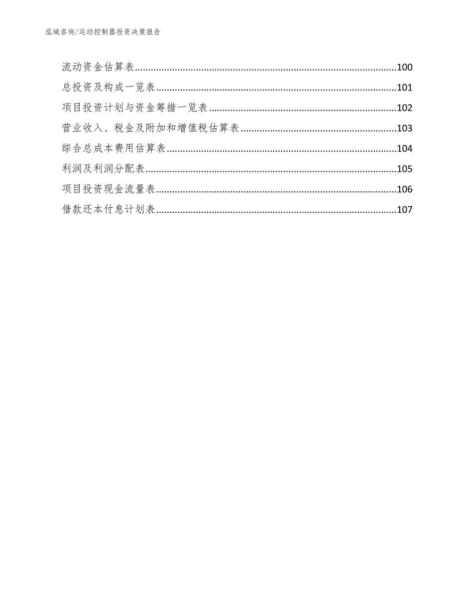 运动控制器投资决策报告模板范本_第5页