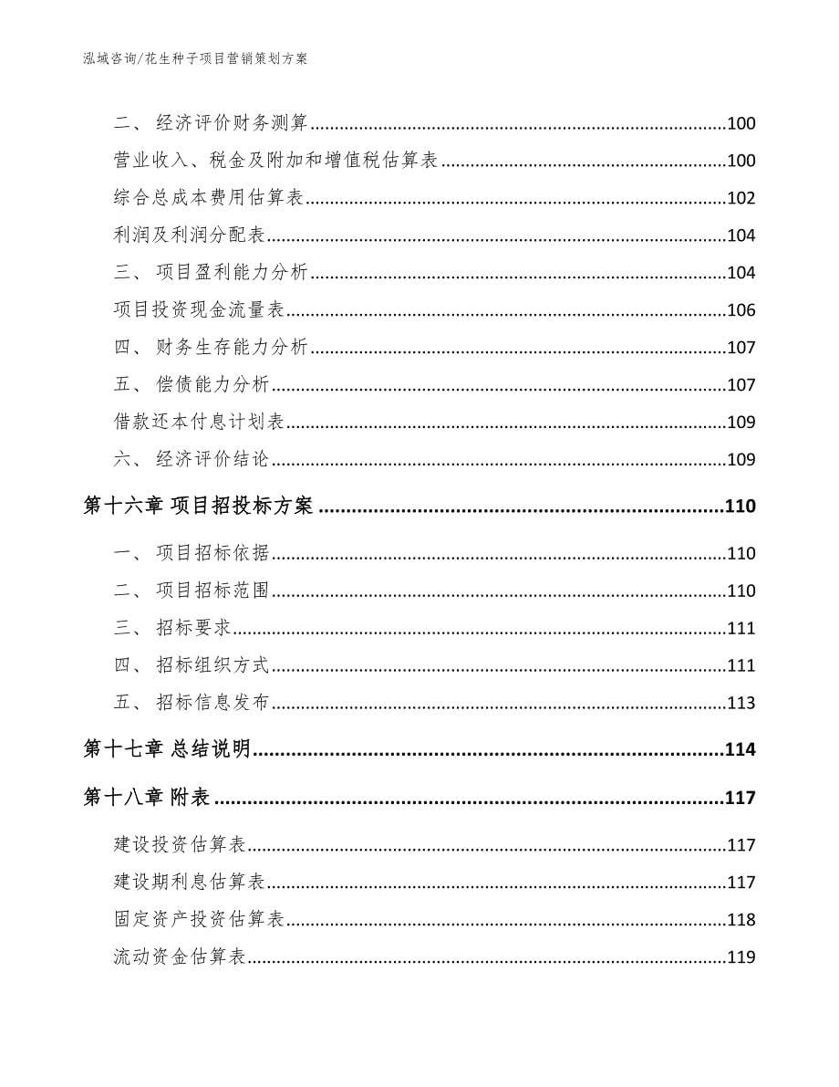 花生种子项目营销策划方案（范文参考）_第5页