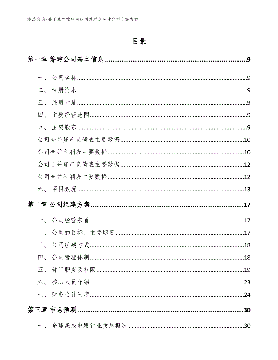 关于成立物联网应用处理器芯片公司实施方案范文模板_第2页