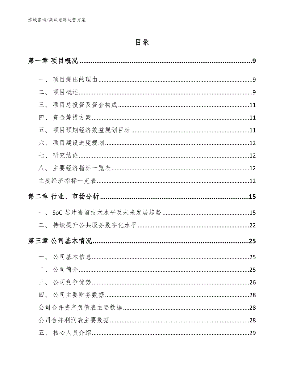 集成电路运营方案模板_第2页