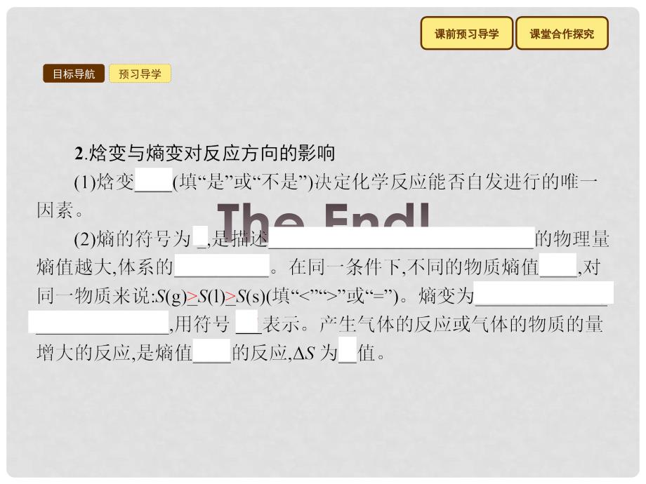 全优设计高中化学 2.4 化学反应进行的方向课件 新人教版选修4_第4页