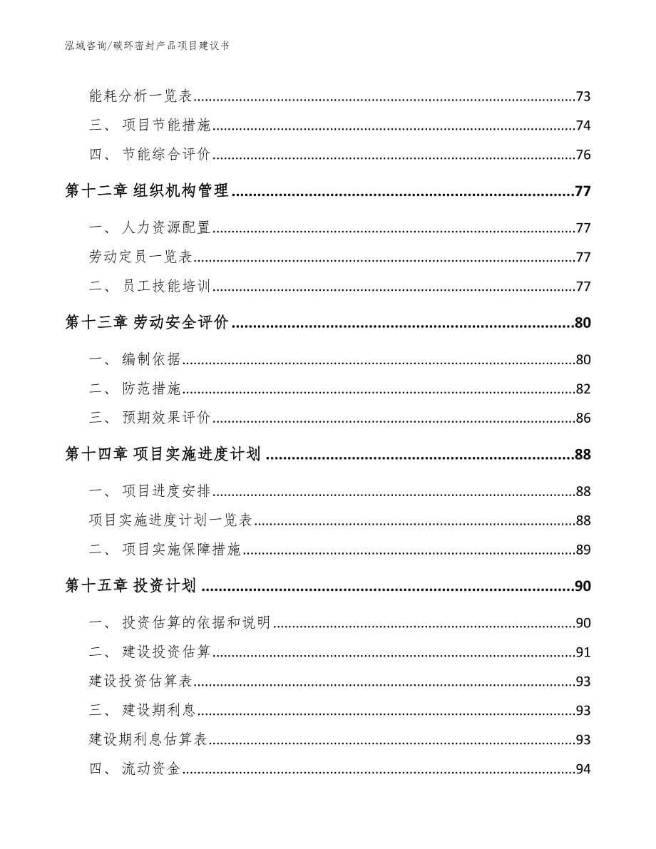 碳环密封产品项目建议书_范文模板_第5页