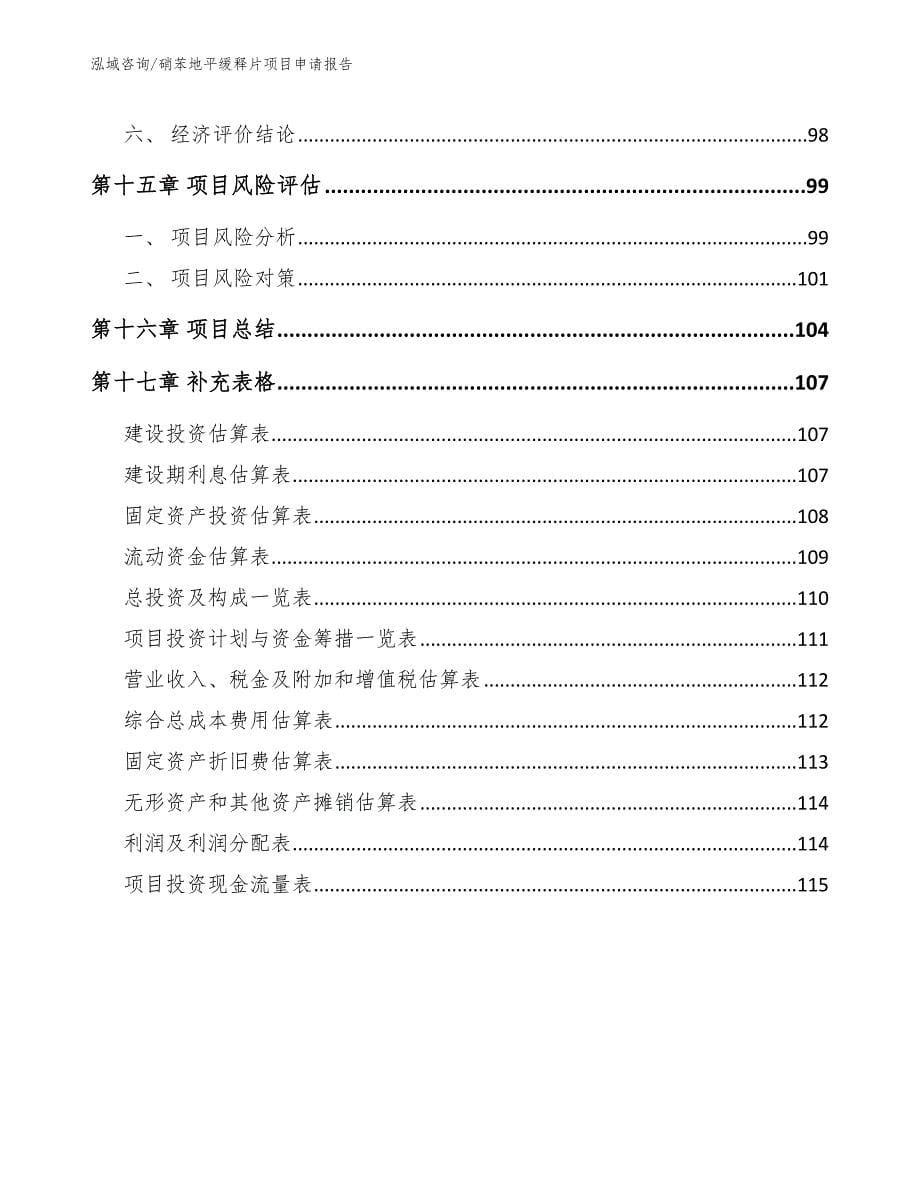 硝苯地平缓释片项目申请报告_第5页