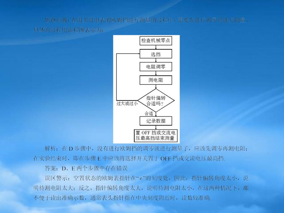 高三物理一轮复习精品习题课件（23）练习使用多用电表_第2页