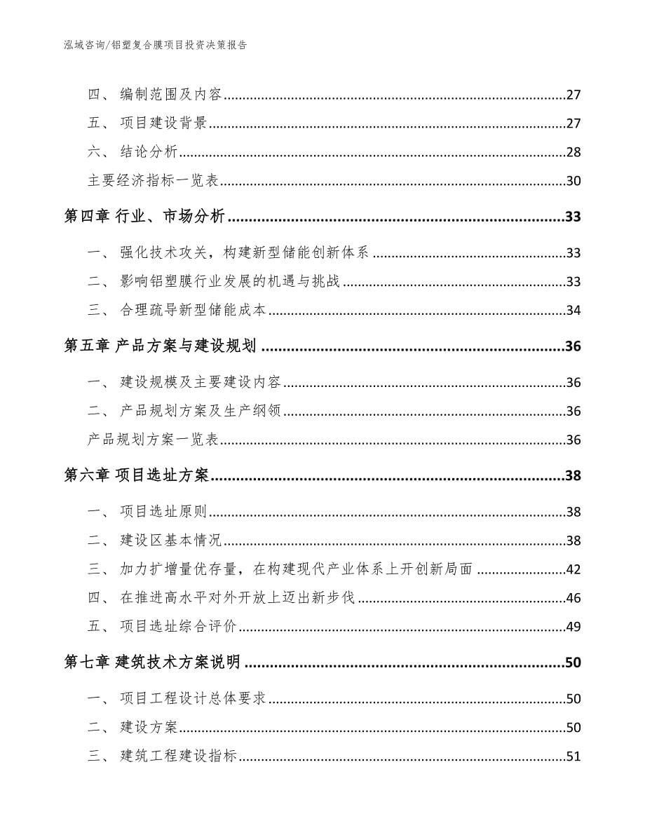 铝塑复合膜项目投资决策报告_模板范文_第5页