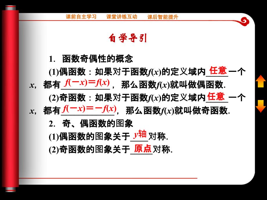 132奇偶性第一课时课件（人教A版必修1）_第4页