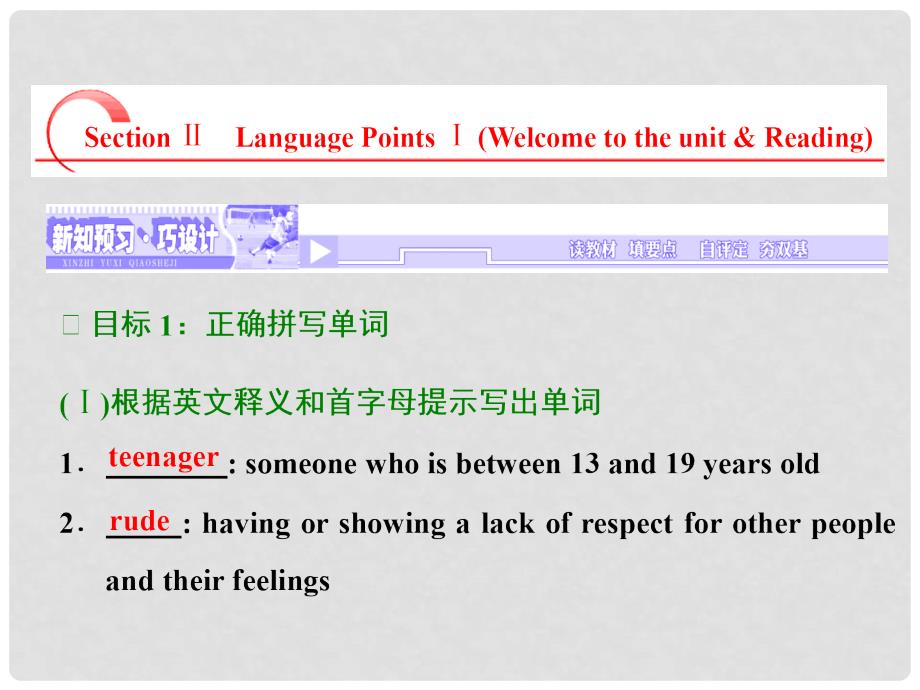 高中英语 Unit 2 Section Ⅱ Language Points ⅠWelcome to the unit &amp; Reading同步课件 牛津译林版_第2页