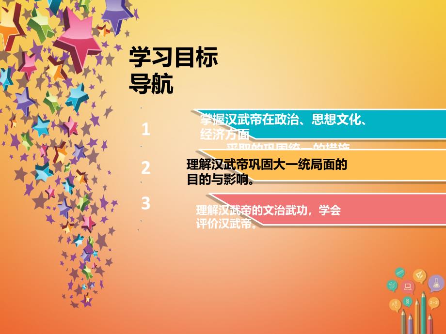 陕西省安康市石泉县池河镇七年级历史上册第12课汉武帝巩固大一统王朝课件新人教版_第2页