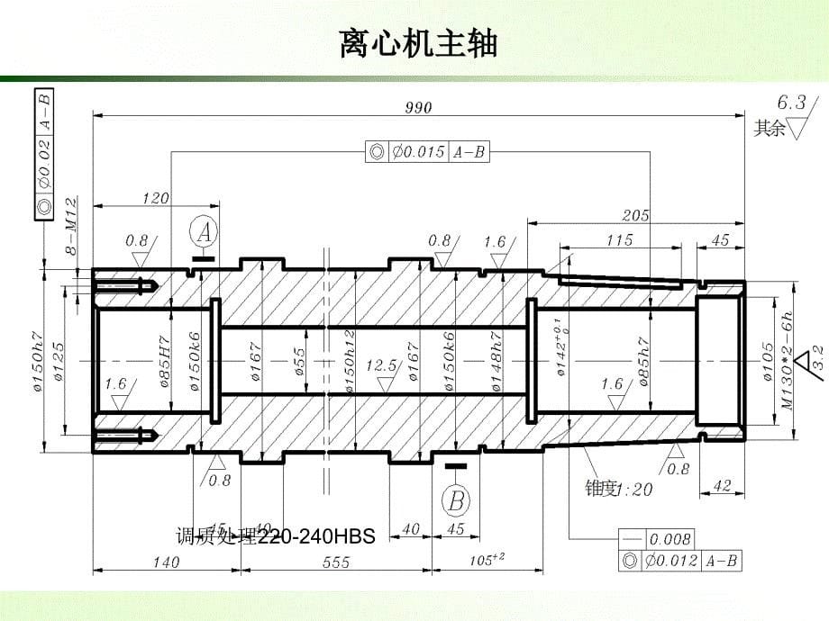 离心机主轴加工工艺规程设计答辩稿_第5页