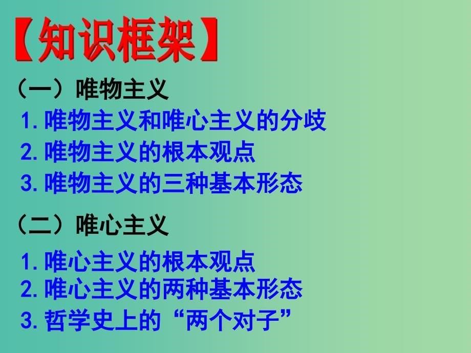 高中政治 第二课 第二框 唯物主义和唯心主义课件 新人教版必修4.ppt_第5页