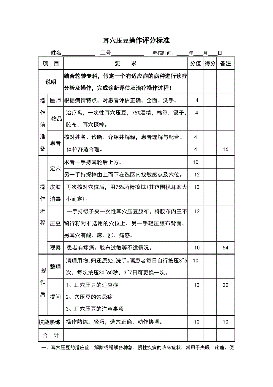 耳穴压豆操作评分标准_第1页