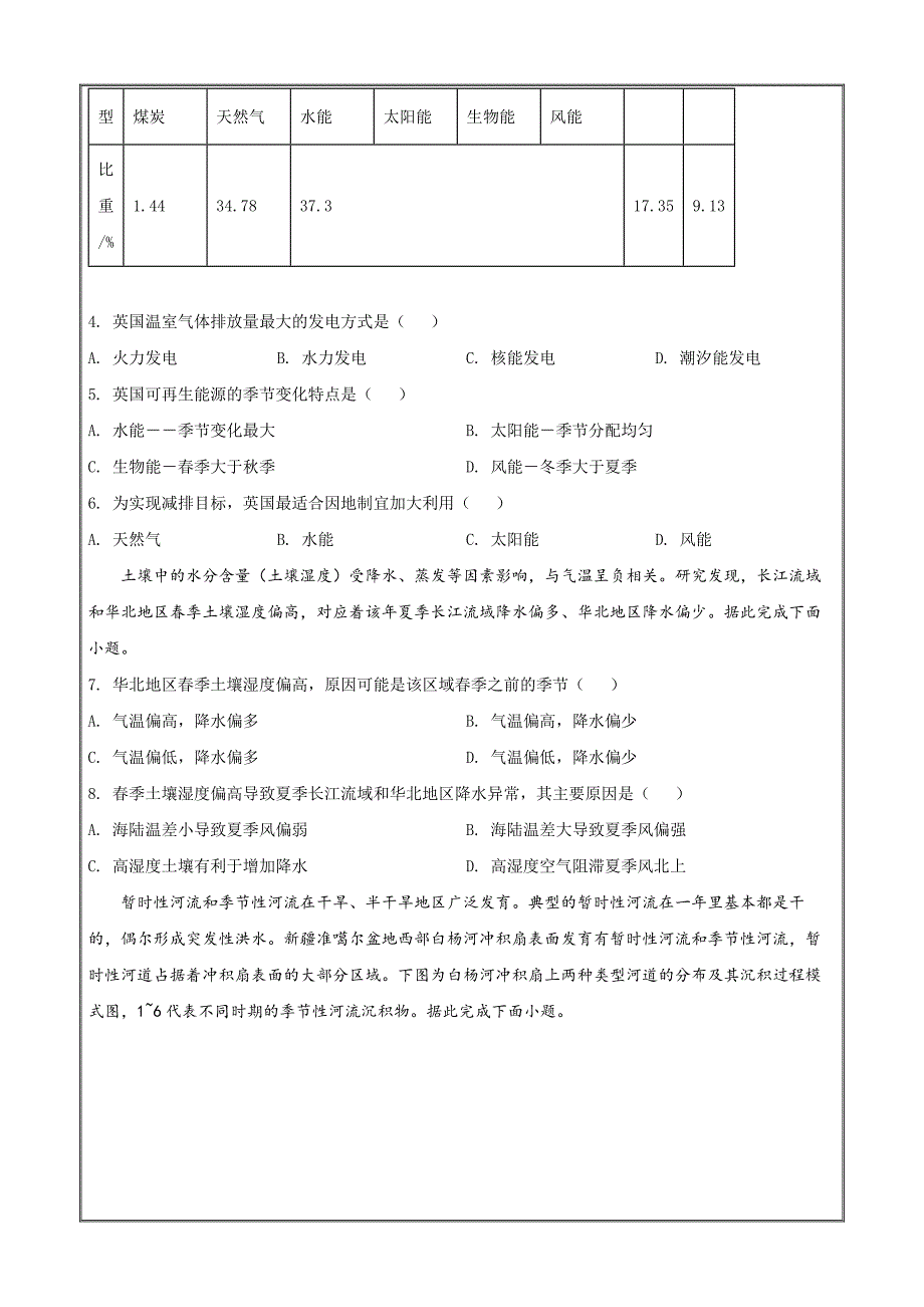 2022届四川省遂宁市高考二模文综地理试题Word版无答案_第2页