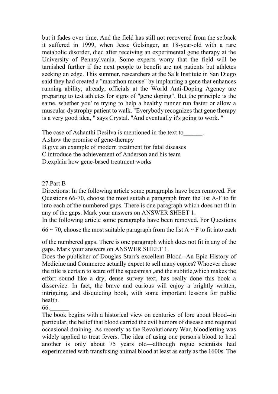 湖北省宜昌市公共英语五级(笔试)测试卷(含答案)_第5页