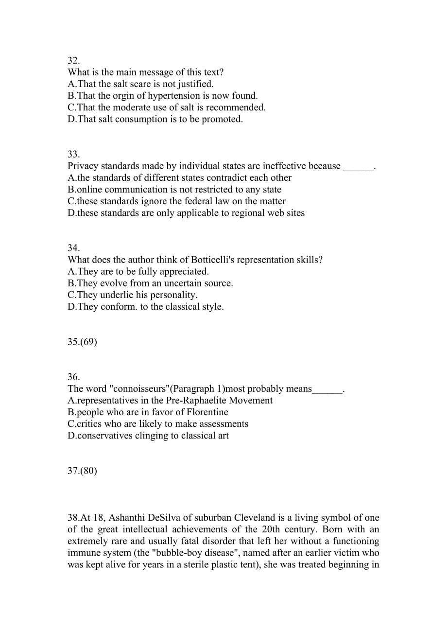 2022年贵州省安顺市公共英语五级(笔试)重点汇总（含答案）_第5页