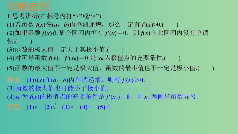 2020版高考数学一轮总复习 第三章 函数与导数 第2节 导数在研究函数中的应用（第2课时）利用导数研究函数的极值、最值课件.ppt_第2页