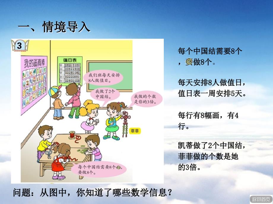 【青岛版】数学二年级上册：第4单元信息窗3第1课时8的乘法口诀ppt课件_第3页