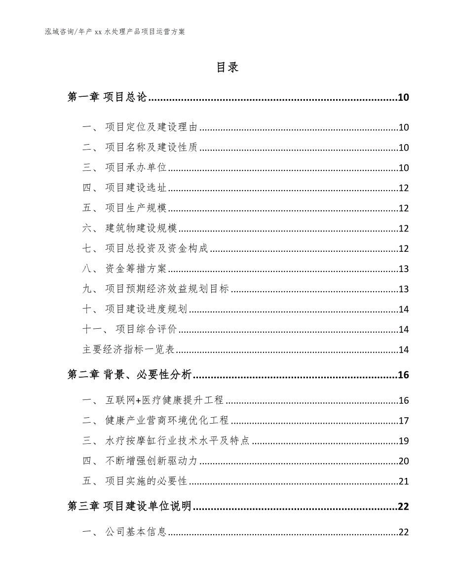 年产xx水处理产品项目运营方案（范文）_第2页