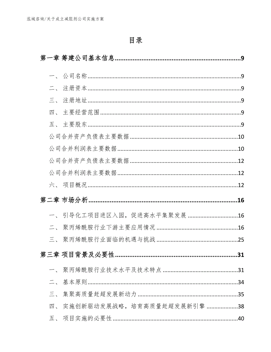 关于成立减阻剂公司实施方案【范文参考】_第2页