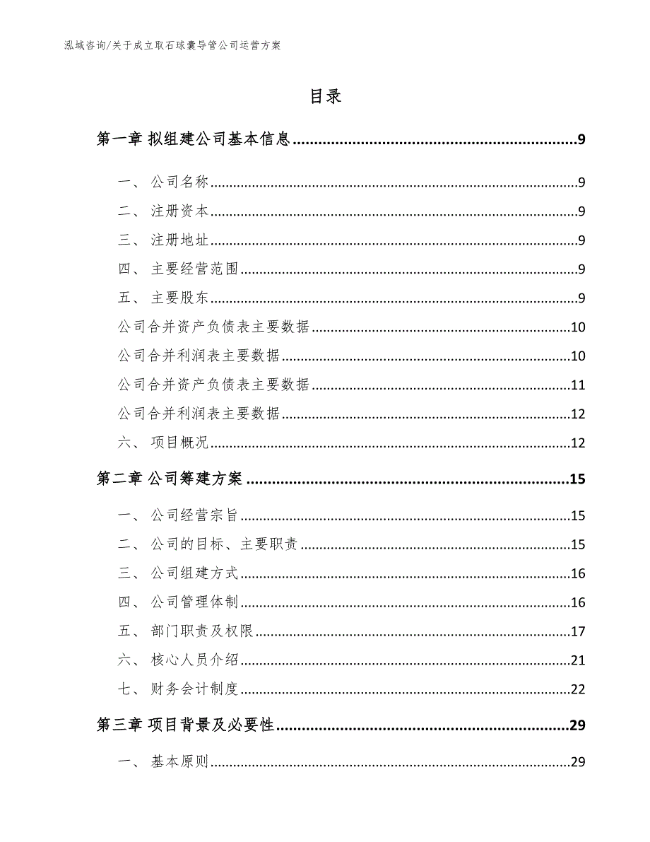 关于成立取石球囊导管公司运营方案_范文模板_第4页