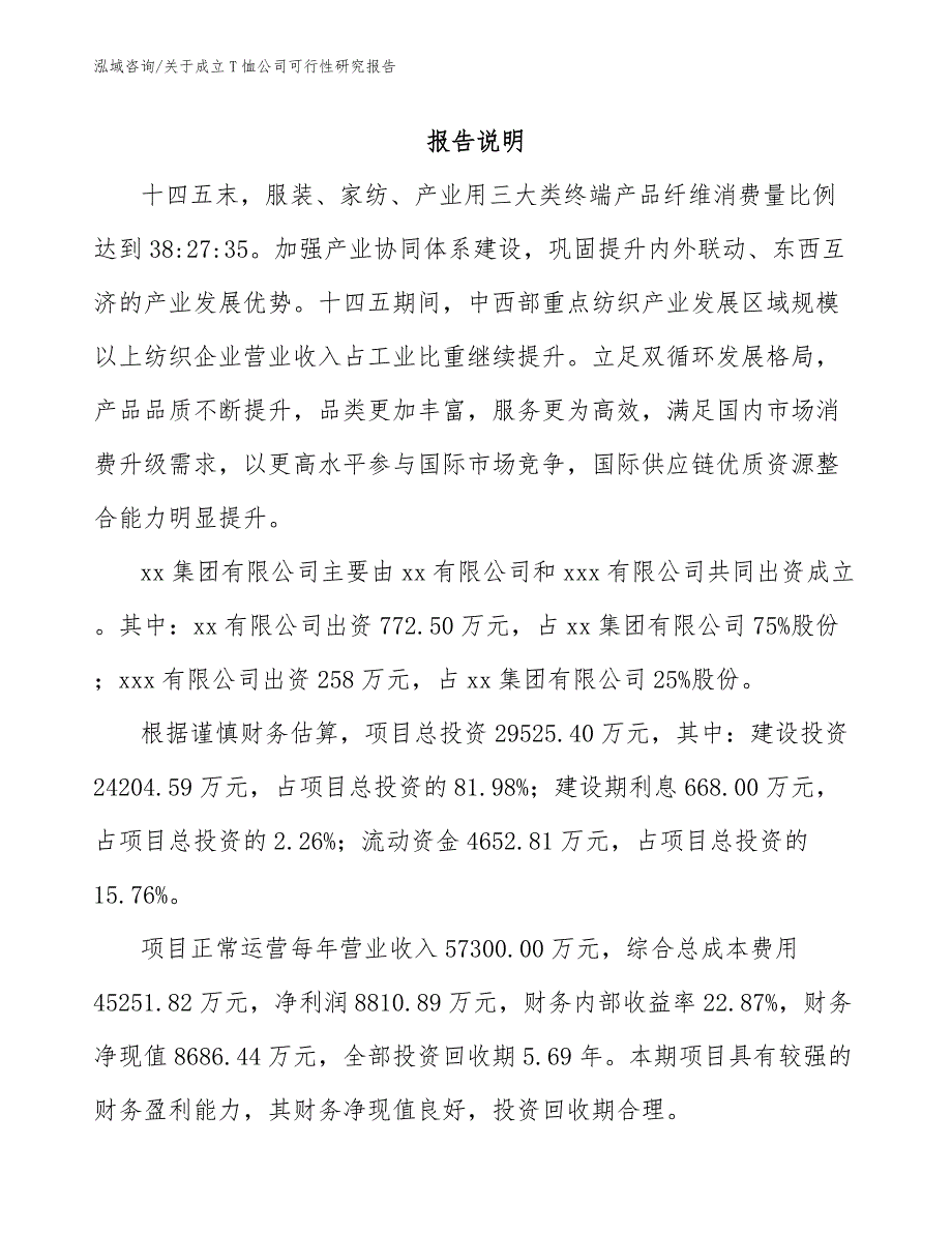 关于成立T恤公司可行性研究报告_第2页