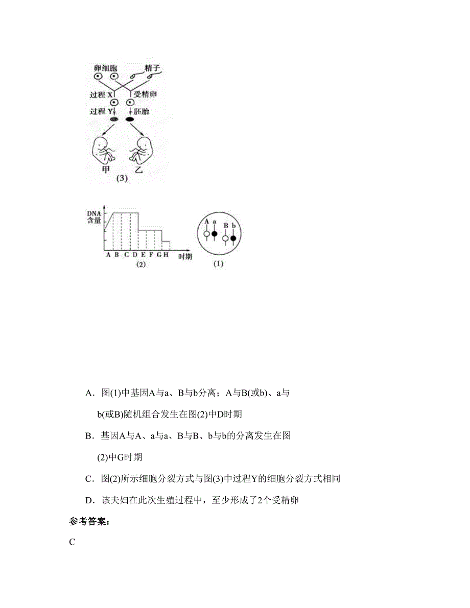 河南省新乡市第三十六中学高一生物月考试题含解析_第3页