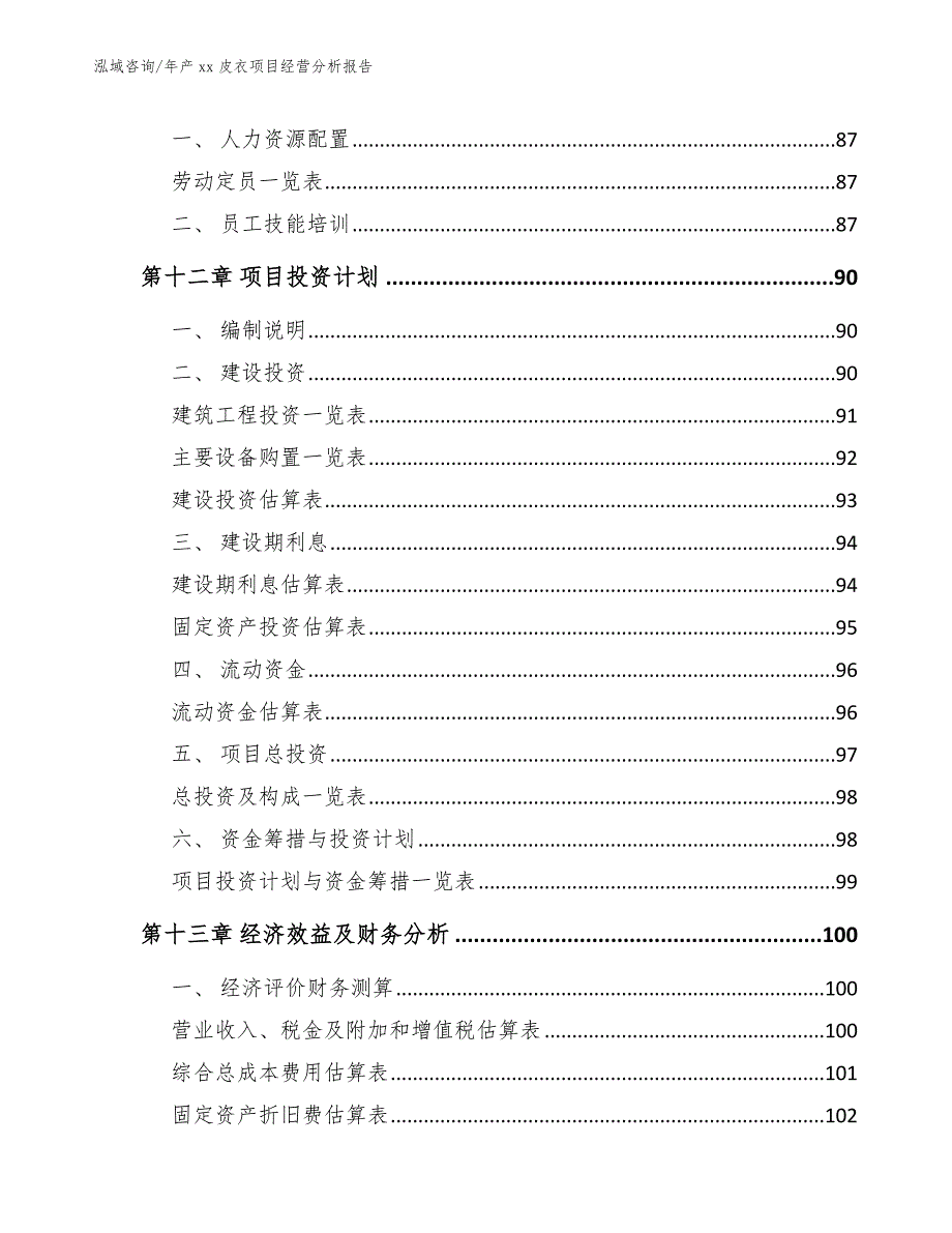 年产xx皮衣项目经营分析报告_第4页