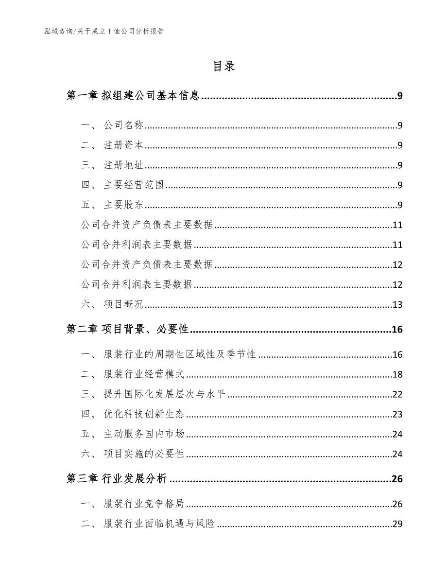 关于成立T恤公司分析报告范文模板_第2页