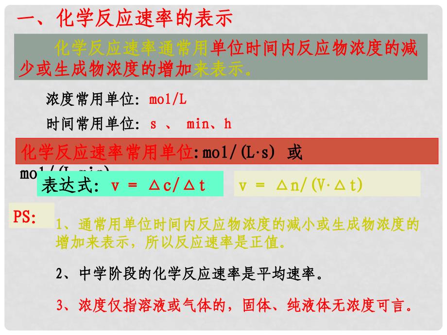 吉林省伊通满族自治县高中化学 第二章 化学反应速率和化学平衡 2.1 化学反应速率课件 新人教版选修4_第3页