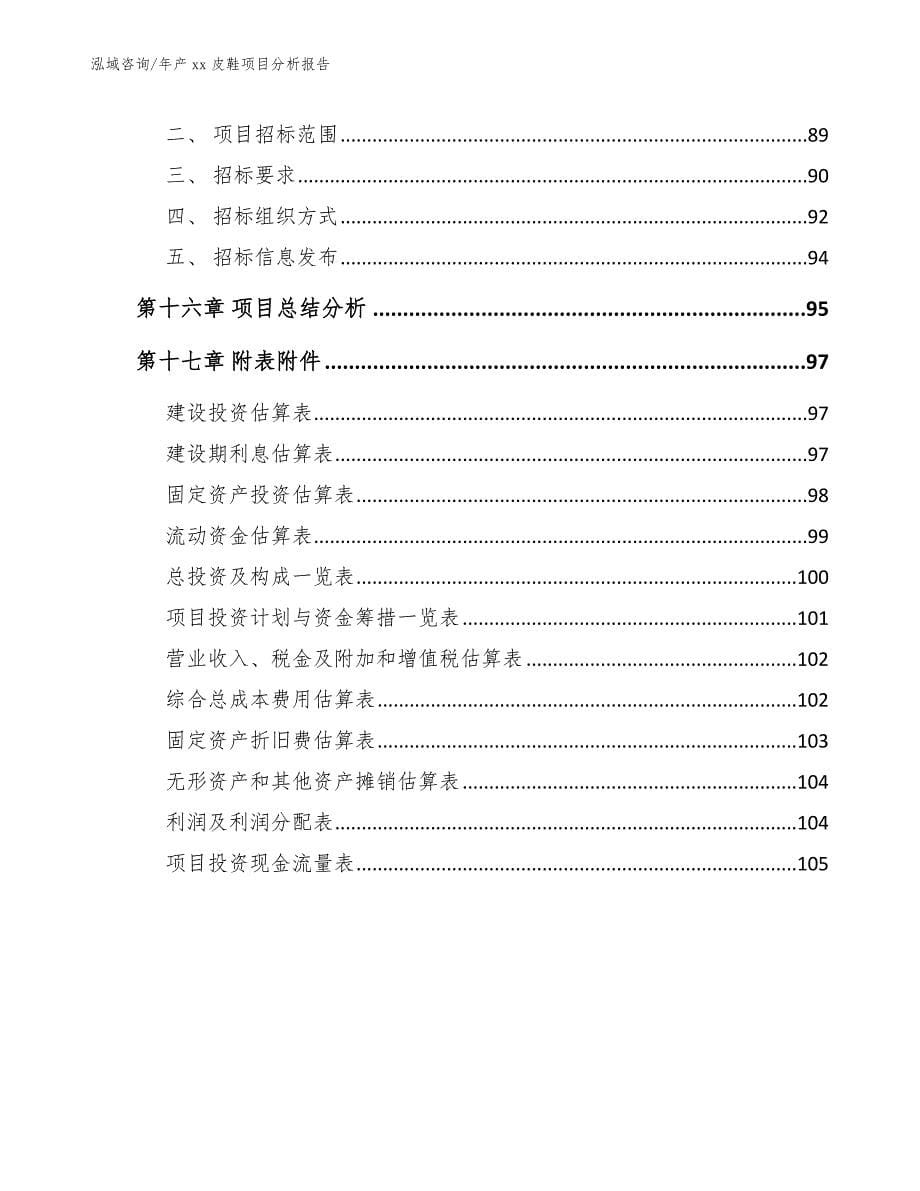 年产xx皮鞋项目分析报告（模板参考）_第5页